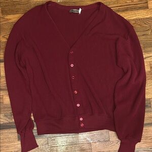 Jantzen Burgundy Cardigan Sweater